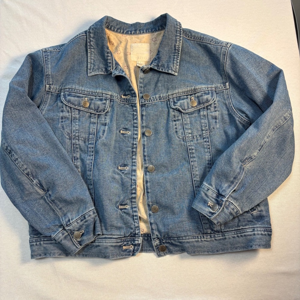 J. Jill, Denim Jacket, Blue, Large, Excellent, $119